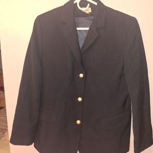 L.L. Bean Dark Blue Women's Blazer with Gold Accents